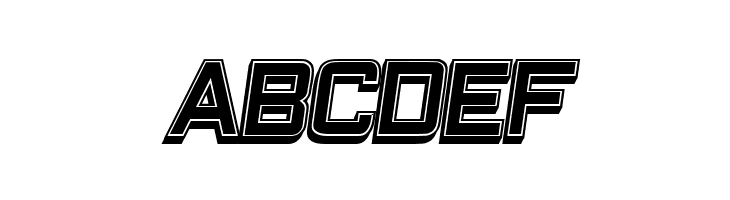 Closeness Outline Filled Italic  Free Fonts Download