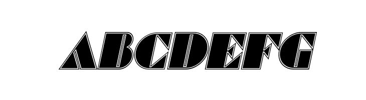 Commanders Outlined Italic  Free Fonts Download