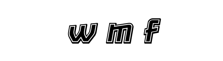 Failed 3d Filled Italic  Free Fonts Download