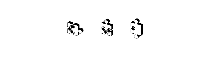 Jigsaw Puzzles 3D Regular  Free Fonts Download