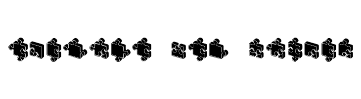 Jigsaw Puzzles 3D Filled Regular  Free Fonts Download