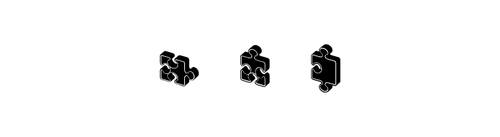 Jigsaw Puzzles 3D Filled Regular  Free Fonts Download