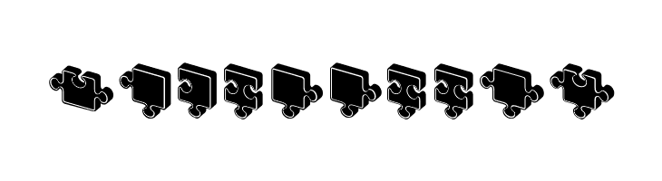 Jigsaw Puzzles 3D Filled Regular  Free Fonts Download