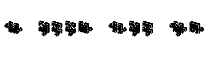 Jigsaw Puzzles 3D Filled Regular  Free Fonts Download