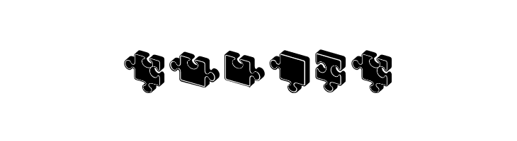 Jigsaw Puzzles 3D Filled Regular  Free Fonts Download