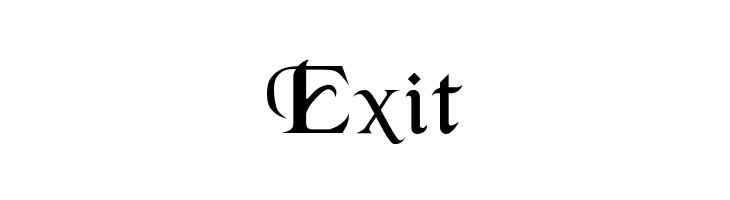 Exit Merced Font