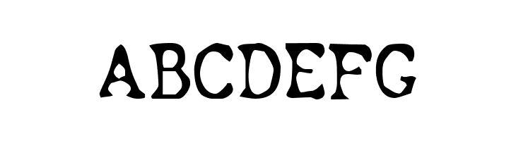 ABCDEFG Chunk Type Font