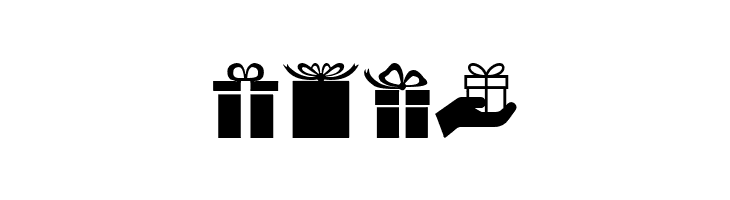 Gifts Icons  Free Fonts Download
