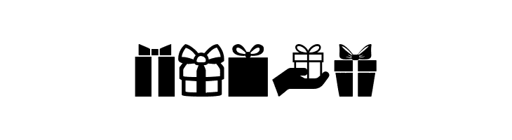 Gifts Icons  Free Fonts Download