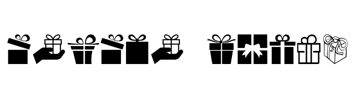 Gifts Icons  Free Fonts Download
