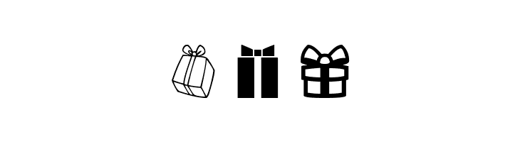 Gifts Icons  Free Fonts Download