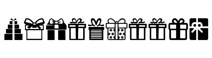 Gifts Icons  Free Fonts Download
