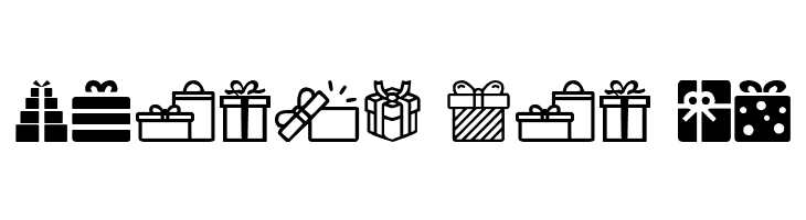 Gifts Icons  Free Fonts Download
