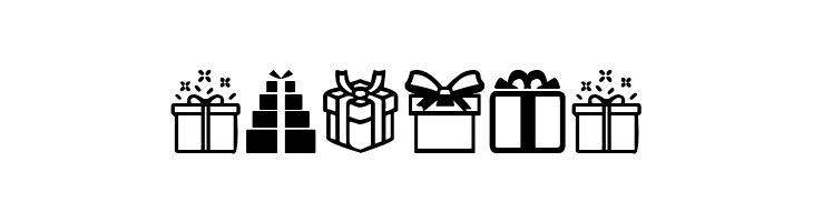 Gifts Icons  Free Fonts Download