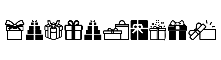 Gifts Icons  Free Fonts Download