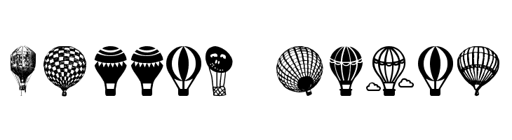 Hot Air Balloons  Free Fonts Download