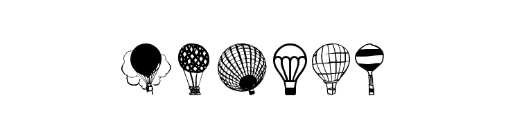 Hot Air Balloons  Free Fonts Download