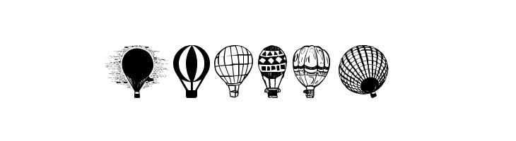 Hot Air Balloons  Free Fonts Download