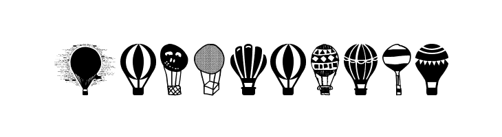 Hot Air Balloons  Free Fonts Download