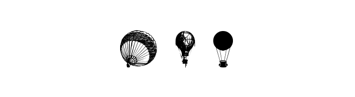 Hot Air Balloons  Free Fonts Download