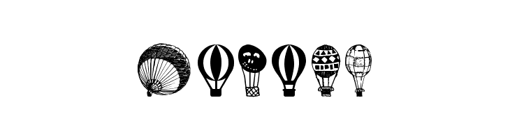 Hot Air Balloons  Free Fonts Download