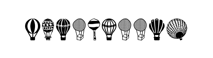 Hot Air Balloons  Free Fonts Download