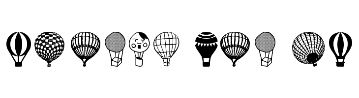 Hot Air Balloons  Free Fonts Download