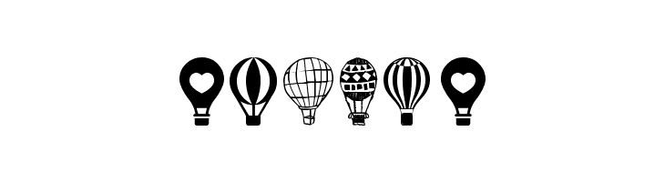 Hot Air Balloons  Free Fonts Download