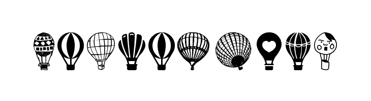 Hot Air Balloons  Free Fonts Download
