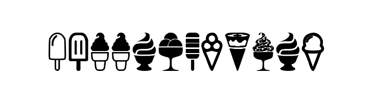 Ice Cream Icons  Free Fonts Download