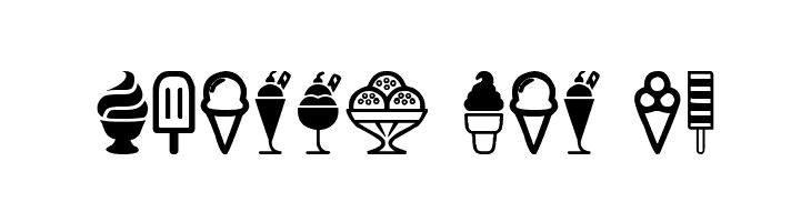 Ice Cream Icons  Free Fonts Download