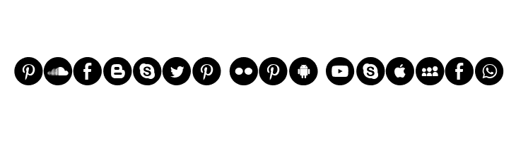 Social Media Circled  Free Fonts Download