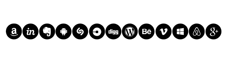 Social Media Circled  Free Fonts Download