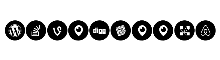 Social Media Circled  Free Fonts Download