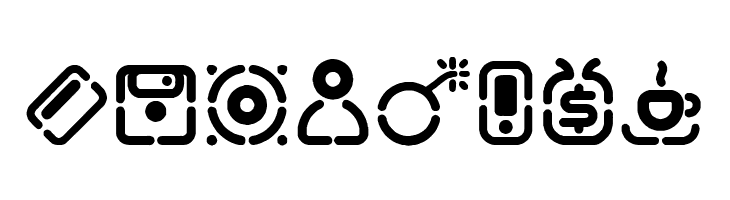 Stencil Icons  Free Fonts Download