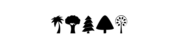 Tree Icons  Free Fonts Download