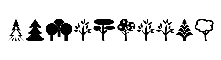 Tree Icons  Free Fonts Download