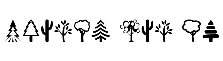 Tree Icons  Free Fonts Download