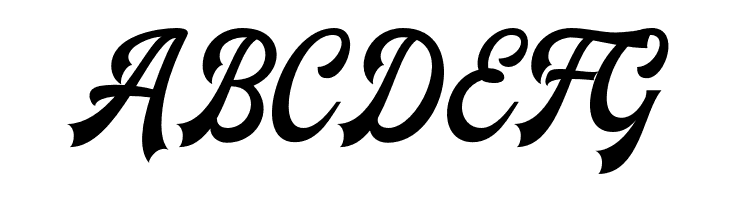 ABCDEFG TheBlendhes-DemoVersion Font