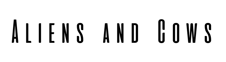 Aliens%2Band%2BCows aliens and cows Font