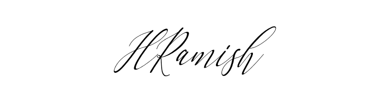 HRamish Letternisa Slant Font