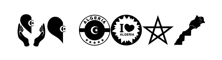 color Morocco Algeria  Free Fonts Download