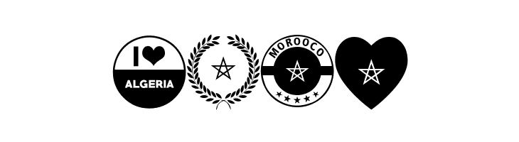 color Morocco Algeria  Free Fonts Download