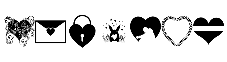 Font Hearts Love el harrak &copy; el-harrak.blogspot.com  Free Fonts Download