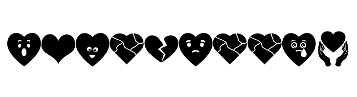 Font Hearts Love el harrak &copy; el-harrak.blogspot.com  Free Fonts Download