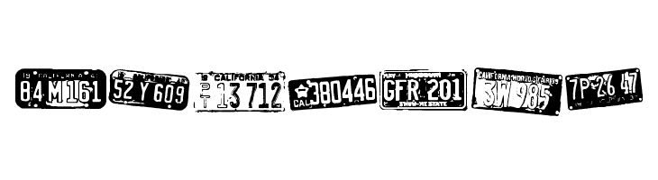 Californian cars  Free Fonts Download