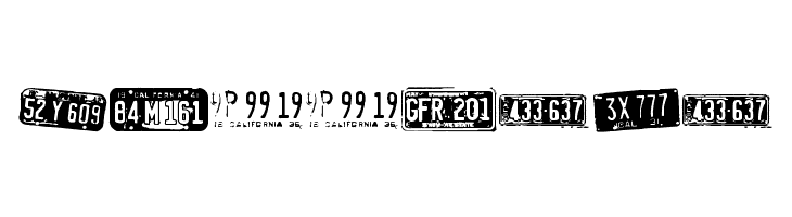 Californian cars  Free Fonts Download