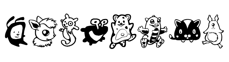 Monstres de Poche  Free Fonts Download