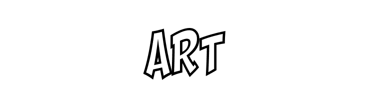 Shaka Pow Upright Hollow  Free Fonts Download