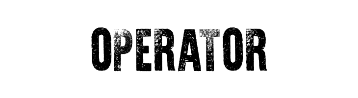 OPERATOR War is Over Font